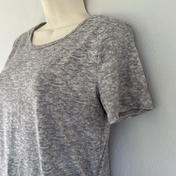 Emma’s Expressions Maternity gray crewneck short sleeve ruched tee medium - Picture 7 of 10